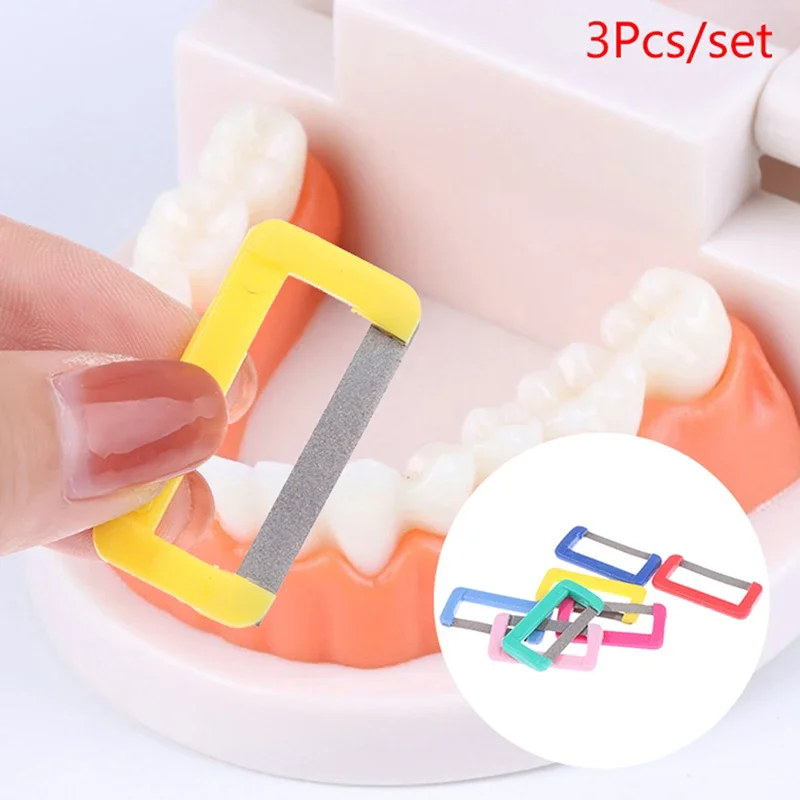 3 pçs descartável dental ortodôntico interproximal esmalte ferramenta de polimento dente reduzido material de clareamento dental cuidados orais