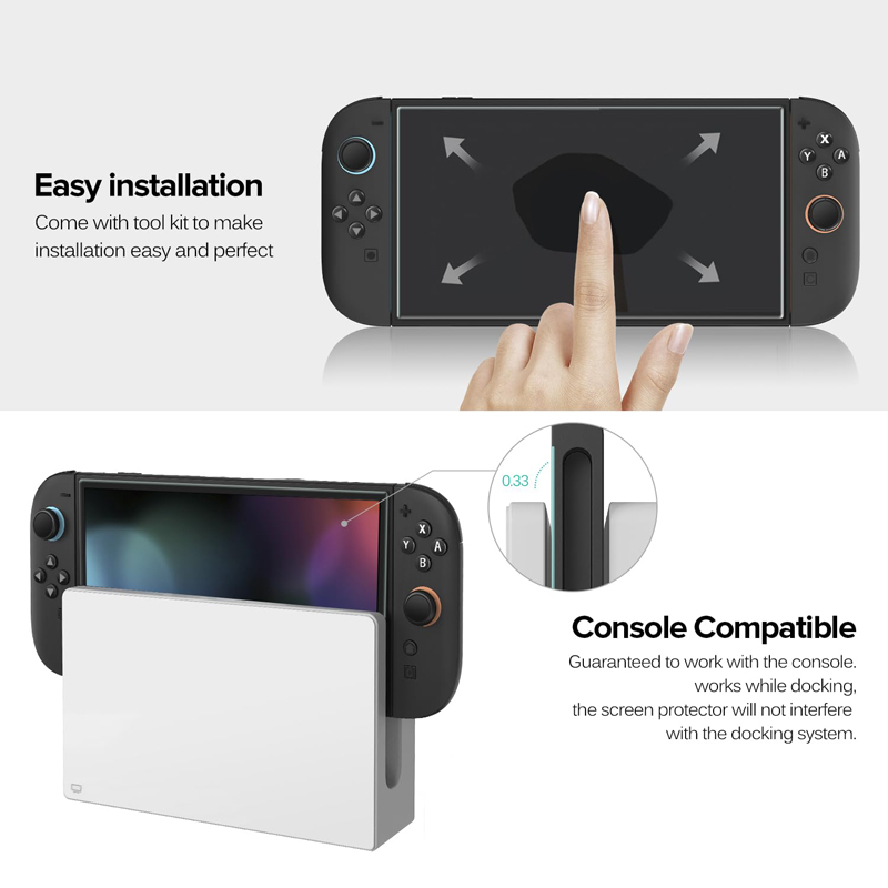 For Nintend Switch 2 Screen Protector 1/2/3PCS Anti-Scratch Tempered Glass Films HD Clear for Nintend Switch 2 Games Accessories