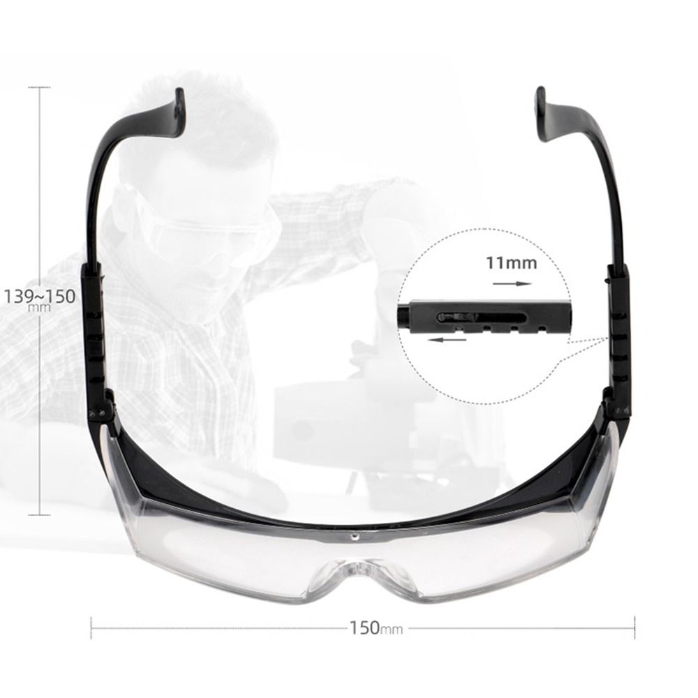 1Pcs Anti-Splash Work Safety Glasses Waterproof Protective Glasses for Work/Lab/Cycling Simple Adjustable Protective Glasses