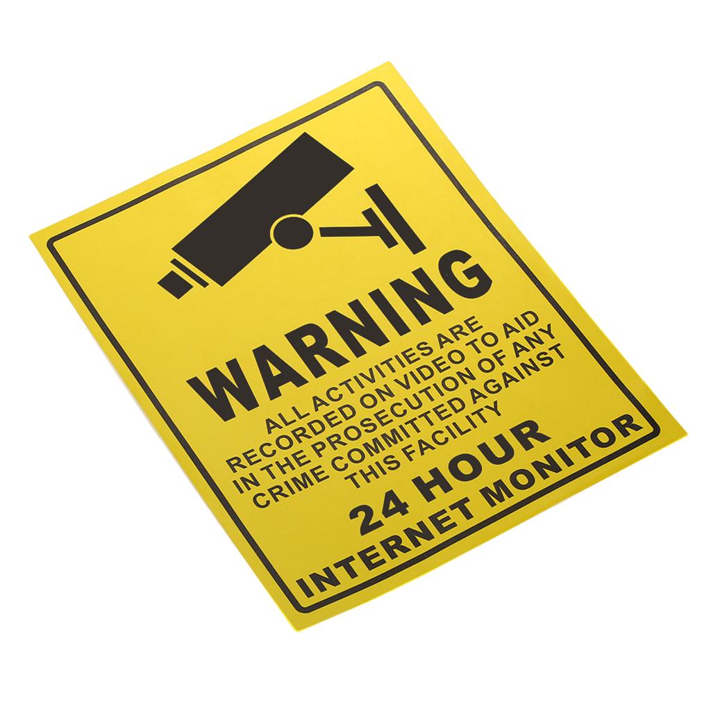 10 Stück Sicherheits warnschild Aufkleber Aufkleber für Stunden überwachen