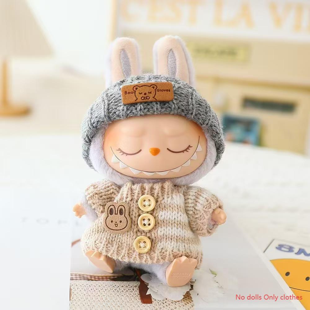 Одежда для лабу 15-17 см, одежда для сидения, милый свитер, шляпа, аксессуары, модные аксессуары для кукол, без кукол