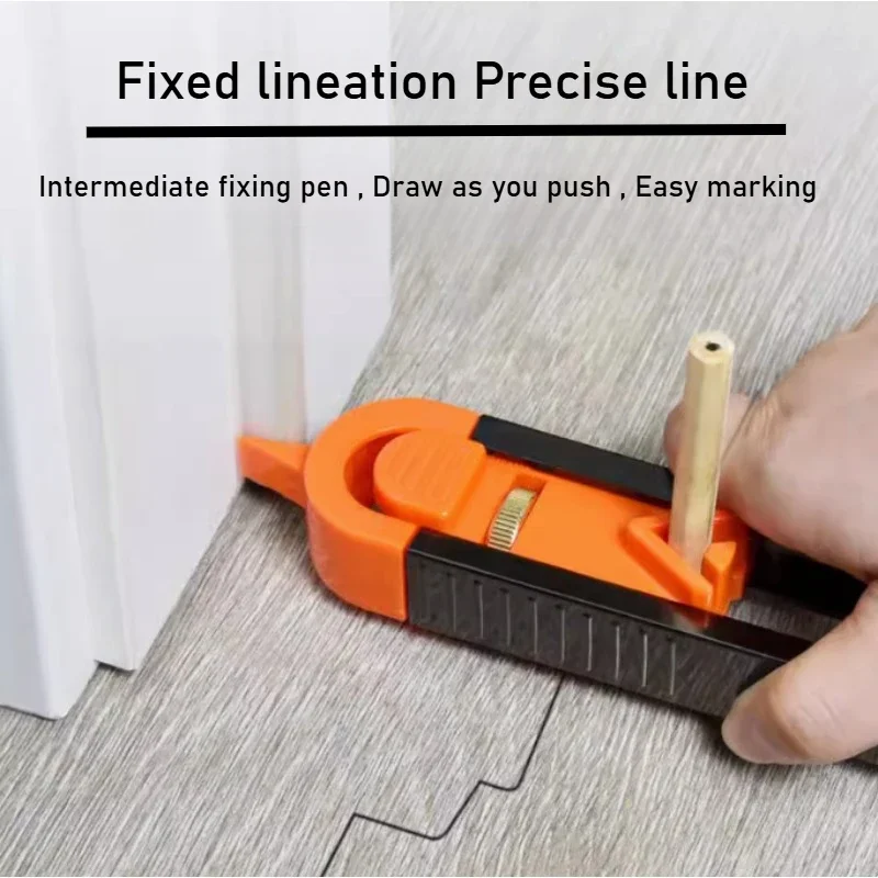 Profile Scribing Ruler with Adjustable Locking Mechanism for Irregular Contour Measurement - Precision Woodworking Gauge Tool