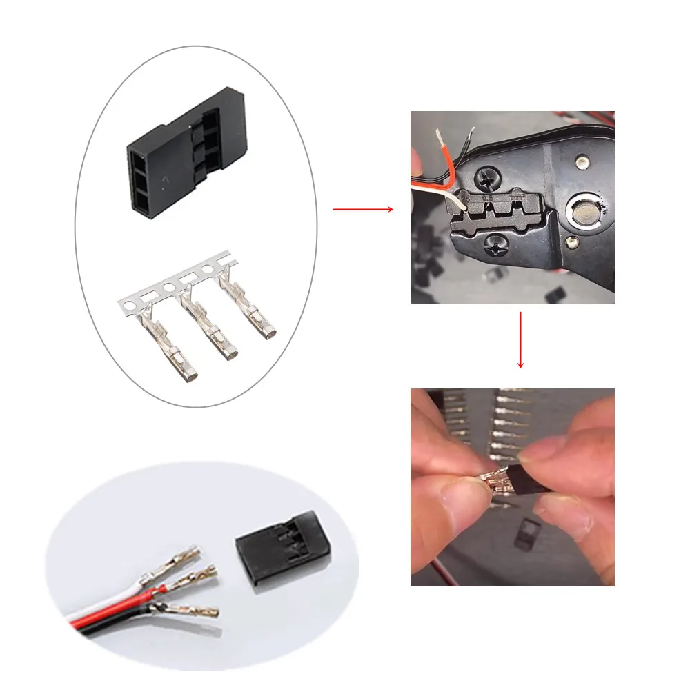 Bộ 50 DIY Servo Nối Dài JR/Futaba Cổng Kết Nối Nam/Nữ Cắm Với 2.54 Nhà Ga Cho RC Robot máy Bay Xe Servo ESC