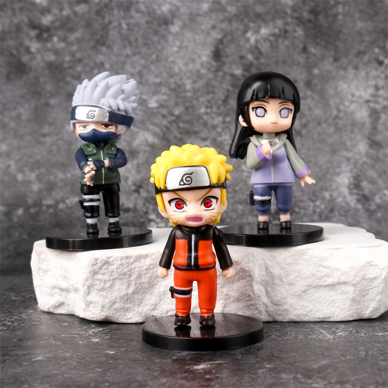 12 Teile/satz Naruto Q Verison Figur Spielzeug Nette Anime Mini Sasuke Kakashi Itachi Gaara Jiraiya Kawaii PVC Action Figur Modell Puppe
