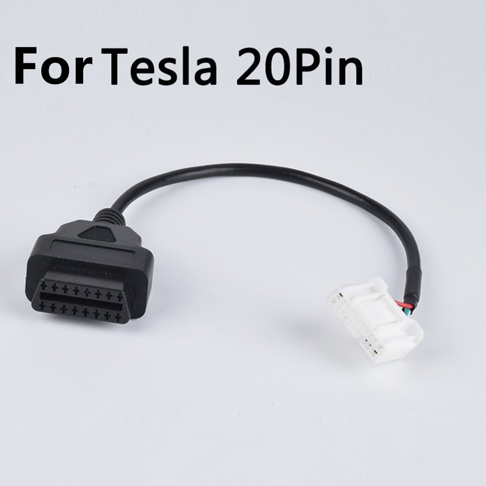 Para Cable de diagnóstico Tesla OBD2 26 pines 20 pines conector de 12 pines a adaptador OBDII de 16 pines para Tesla Model S Model X Model 3 Model Y