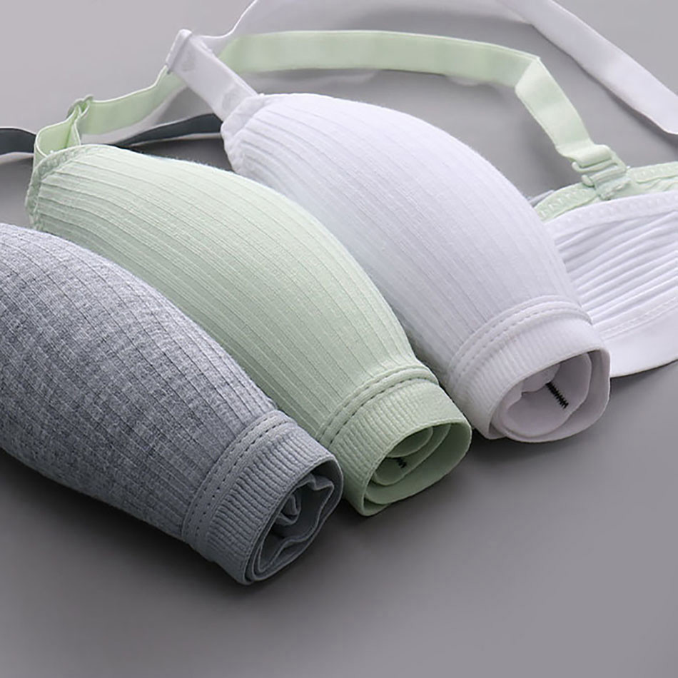 Sujetadores de entrenamiento para niña, ropa interior de algodón con diseño de hebilla trasera, Bralette para adolescente, Tops deportivos transpirables completos para adolescente