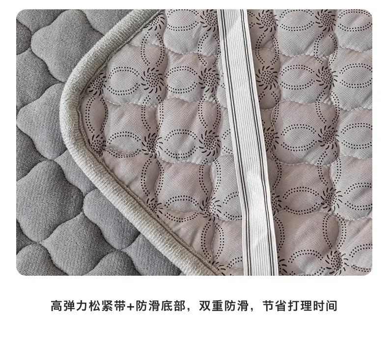 Colchón de terciopelo cálido para invierno, funda gruesa para colchón de cama, colcha, cubierta de cama, Tatami fino, alfombrilla para suelo, Sábana individual doble