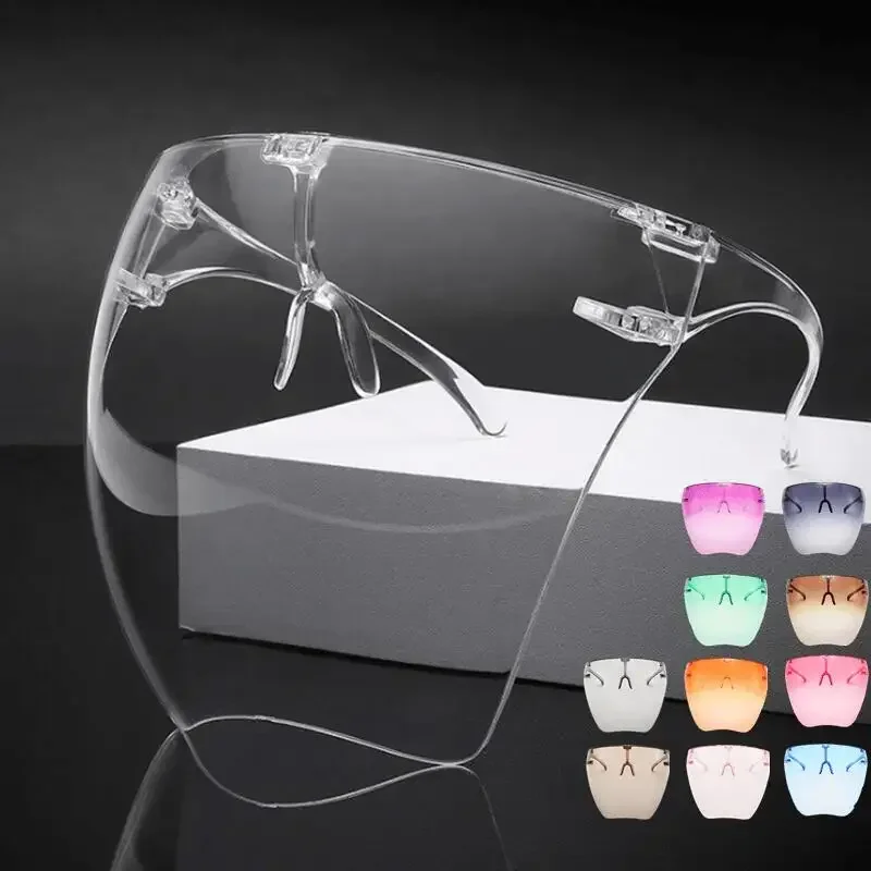 Occhiali da sole a pieno facciale Maschera Donna Uomo Visiera protettiva Occhiali Occhiali Copriobiettivo sferico Occhiali da sole da ciclismo anti-spruzzo