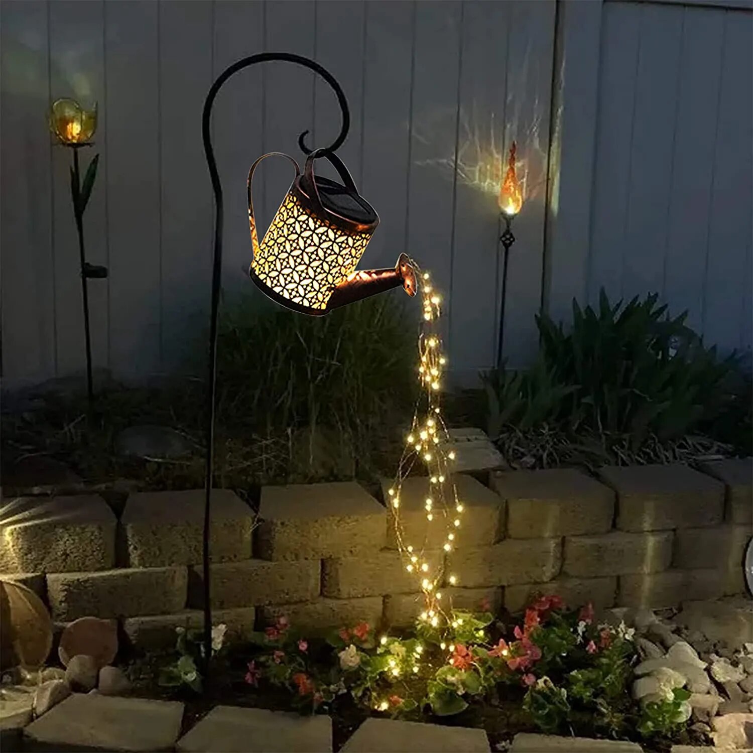 LED Solar Bewässerung kann Licht hängen Kessel Laterne Licht im Freien wasserdichte Villa Weg Rasen Hof Garten Dekoration Lampe