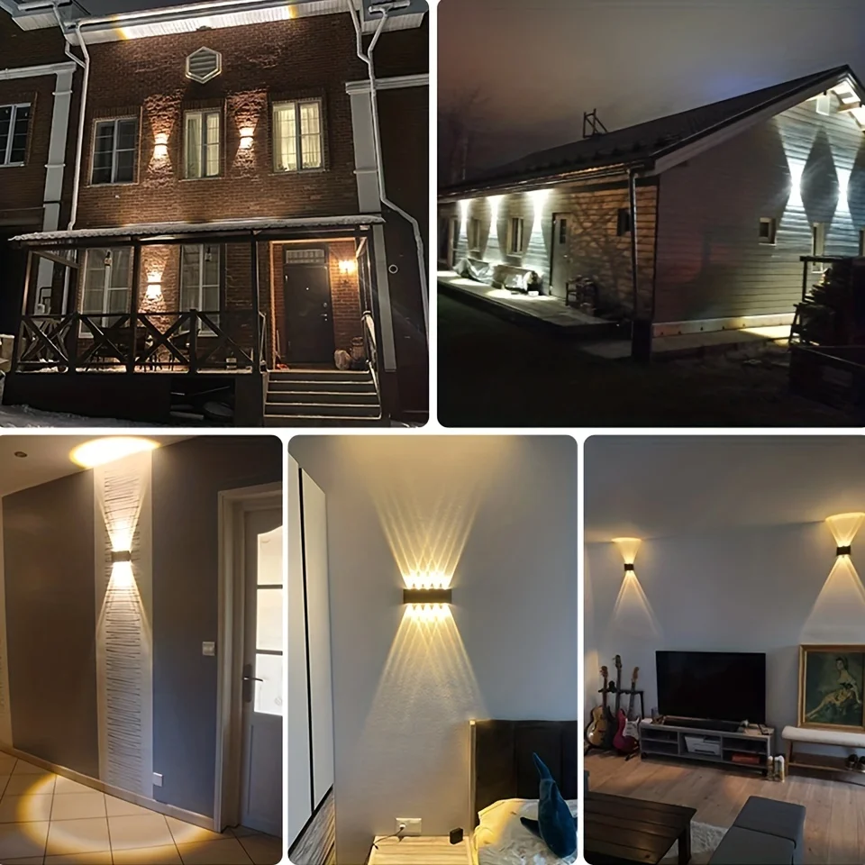 LED 벽 램프 LED 전구 야외 모션 센서 조명, 방수 IP66 벽 조명, 베란다 정원 조명, 거실 거리 계단