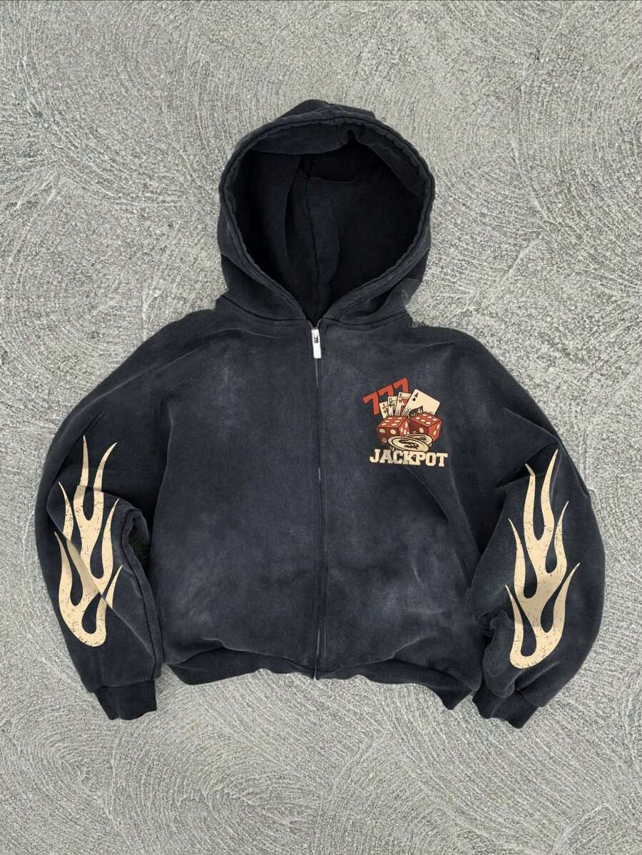 Новая Y2K американская хип-хоп ретро толстовка с монограммой и принтом мужская одежда уличная куртка в стиле Харадзюку готические повседневные толстовки на молнии