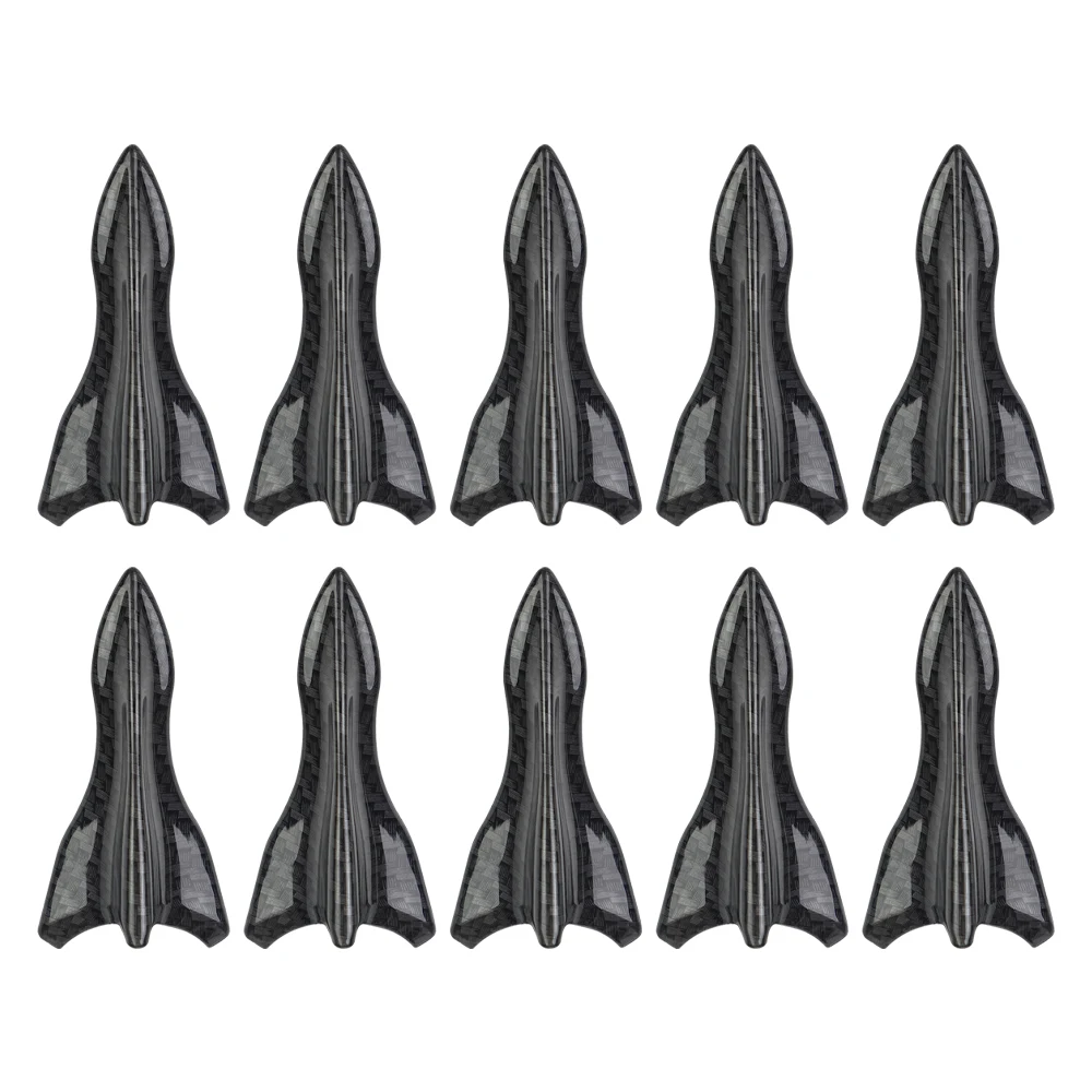 10Pcs Universal PU Hinten Dach Shark Flossen Spoiler Flügel Kit Auto Dach Spoiler Stoßstange Spoiler Shark Fin Diffusor Vortex generator