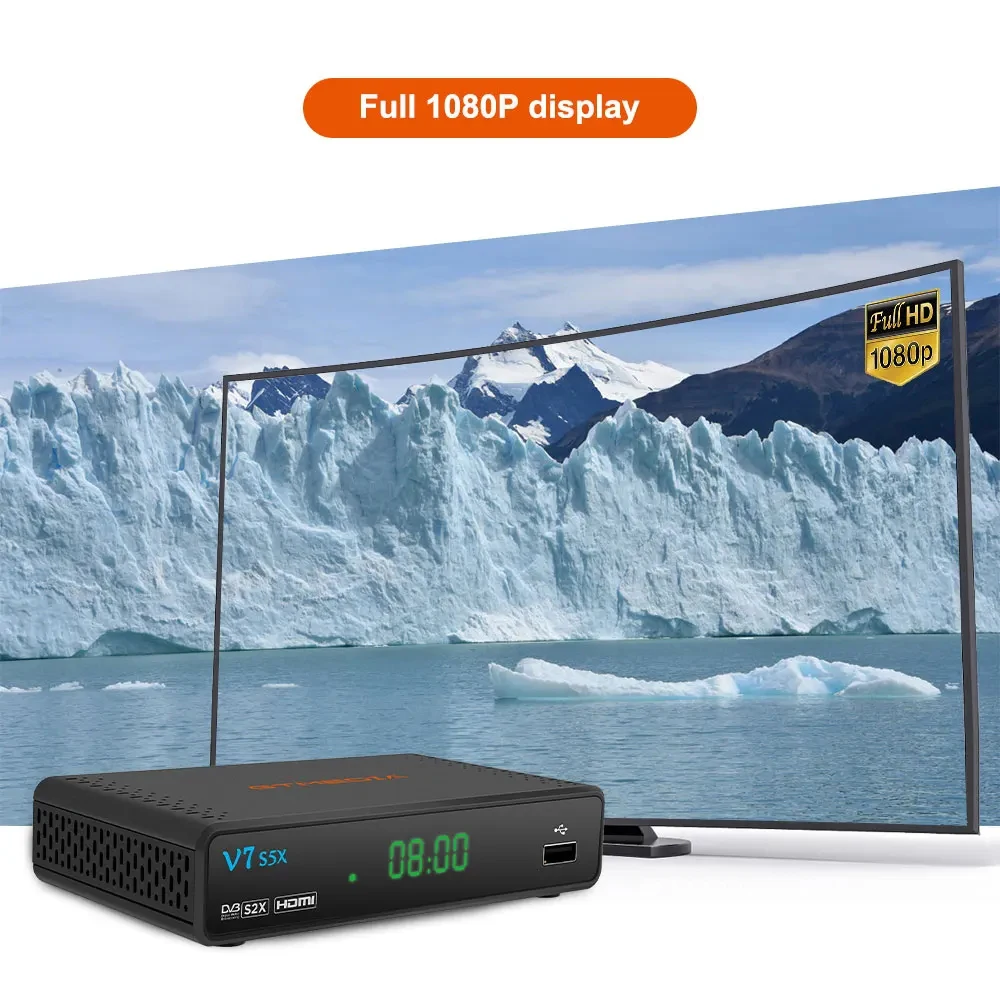 GTMEDIA V7S5X Satellite TV Receiver DVB-S2X/S2/S Full HD 1080P H.265 Set-top Box With USB Wifi Digital Receptor
