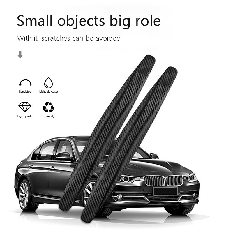 SEAMETAL 2 szt. Listwa ochronna zderzaka samochodu odporna na zarysowania krawędź samochodu kij pasek ochronny z PVC z włókna węglowego wodoodporna listwa wykończeniowa