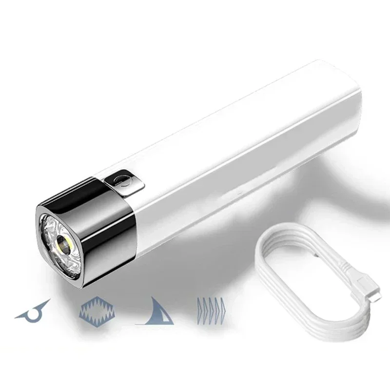 Mini-Außenbeleuchtung, Powerbank-Taschenlampe, 3 Modi, tragbar, 2-in-1, ultrahell, G3, taktische LED-Taschenlampe mit USB-Aufladung, ca
