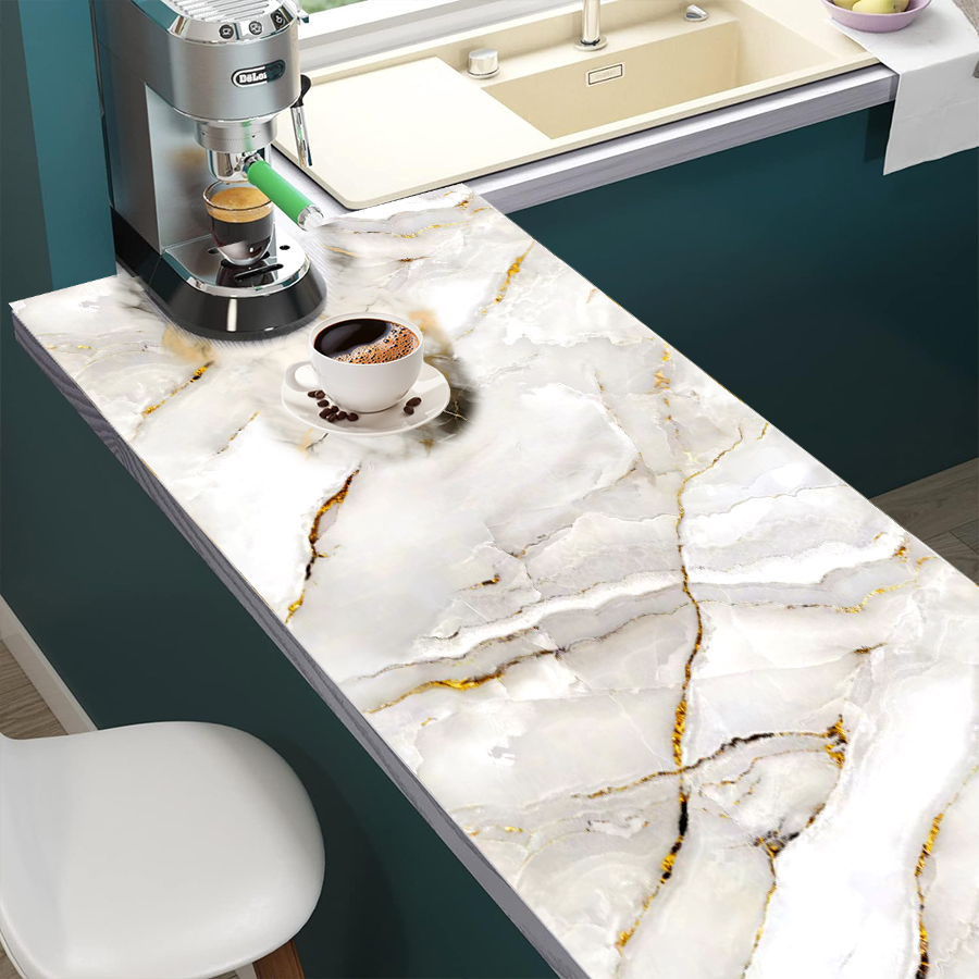 Papel de parede autoadesivo com padrão de mármore, para decoração de casa, sala de jantar, cozinha, sala de estar, fundo de parede, adesivo resistente a óleo