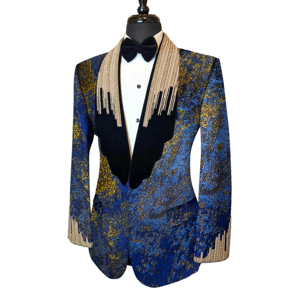 Smokings de mariage de luxe en velours à simple boutonnage pour hommes, châle trempé, revers, ensemble une pièce, marié, Rh, événement, blazers d'affaires personnalisés