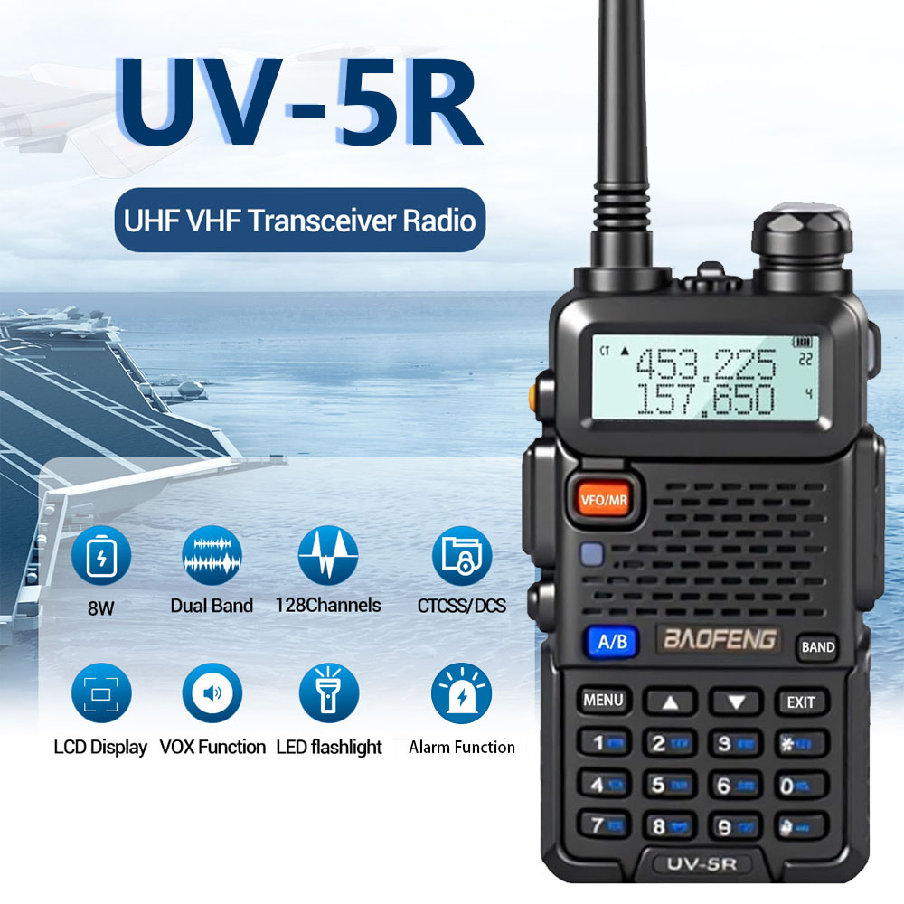 1/2/4PCS Baofeng UV 5R 5W 8W Walkie Talkie Ham CB Radio Long Range Dual Band VHF UHF FM Transceiver Two Way Radio UV5R