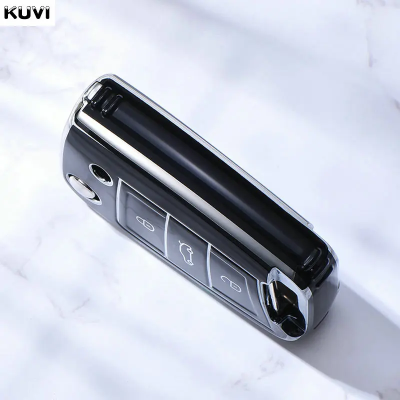 3 4 ボタン TPU 車のキーケースカバー Fob VW フォルクスワーゲンゴルフ 7 MK7 ティグアン MK2 シート Ateca レオン FR 2 イビサシュコダオクタ