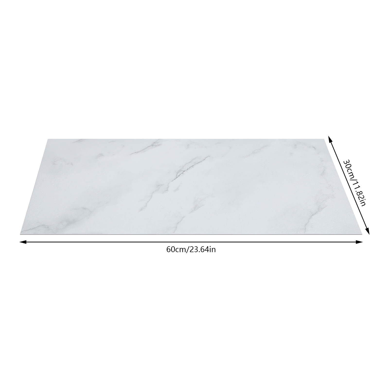 24 peças 60 cm x 30 cm piso autoadesivo de pvc-padrão de pedra branca, alta qualidade, decoração, piso