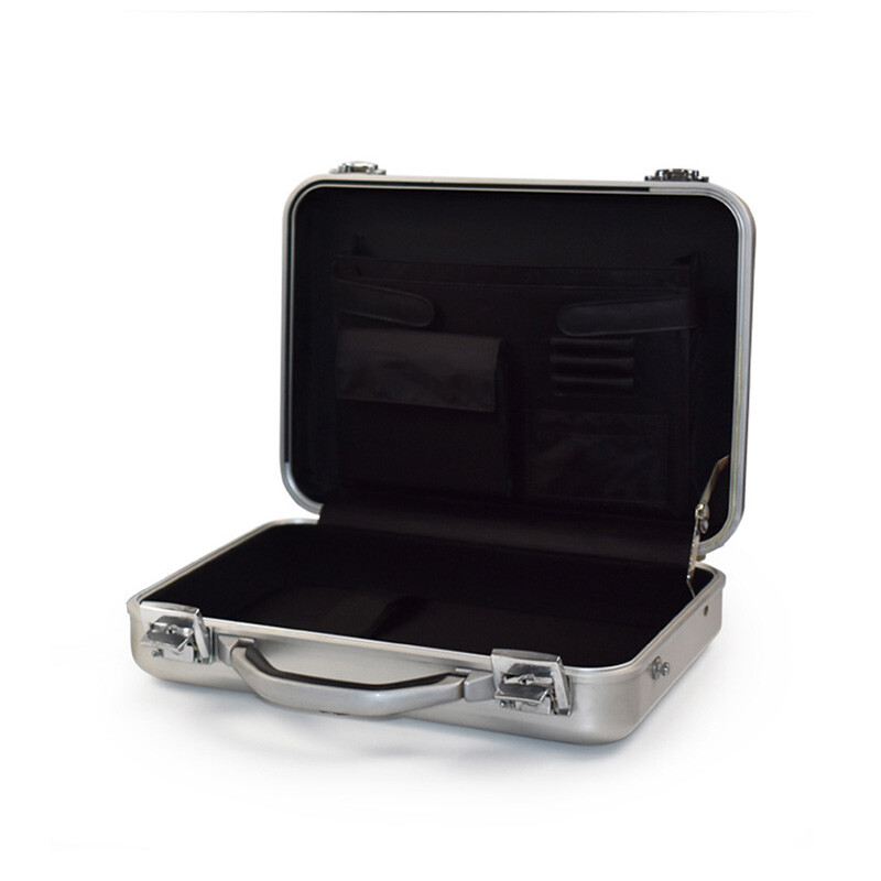 High End Briefcase Aluminum Alloy Travel Security Case Portable Carry-on Toolbox for Laptop Tablet Business Accessories Storage