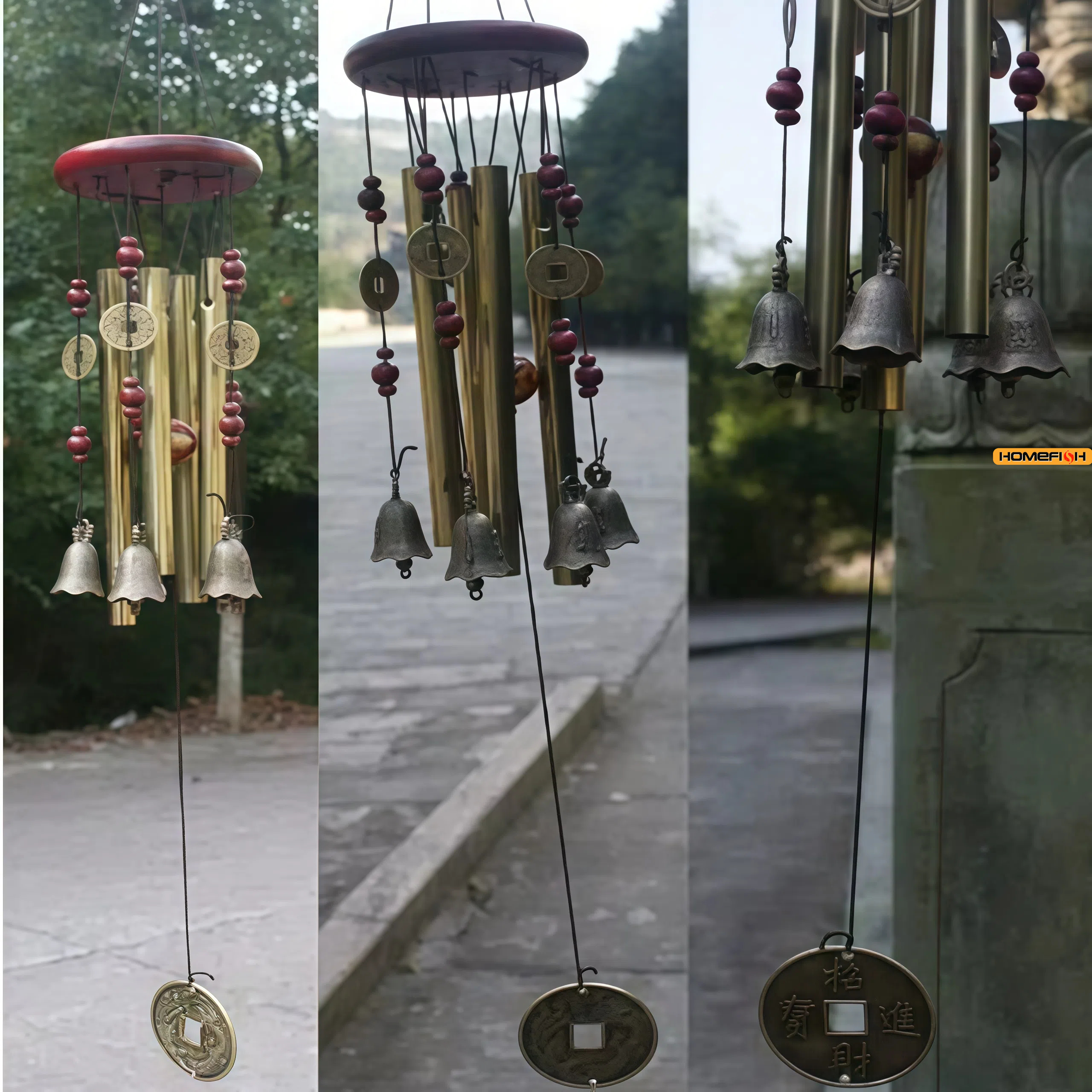 Large Wind Chime Tubes Bells Metal Church Bell Outdoor Garden Home Garden Decor Hanging Wind Chime Symbol Of Good Luck