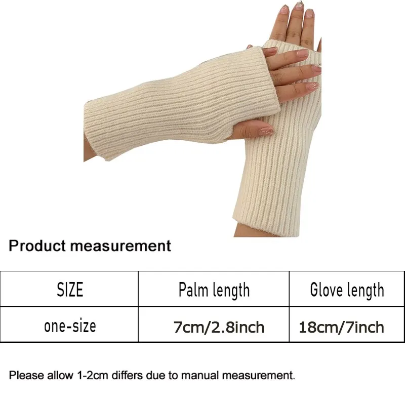 Guanti mezze dita solidi per donna Guanti invernali morbidi e caldi in lana lavorata a maglia Guanti caldi per scrittura Handschoenen Guantes