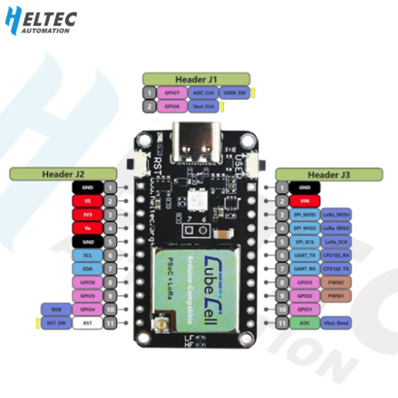 Heltec Lora Node ASR650x CubeCell AB01V2 Placa de desarrollo para arduino con panel solar