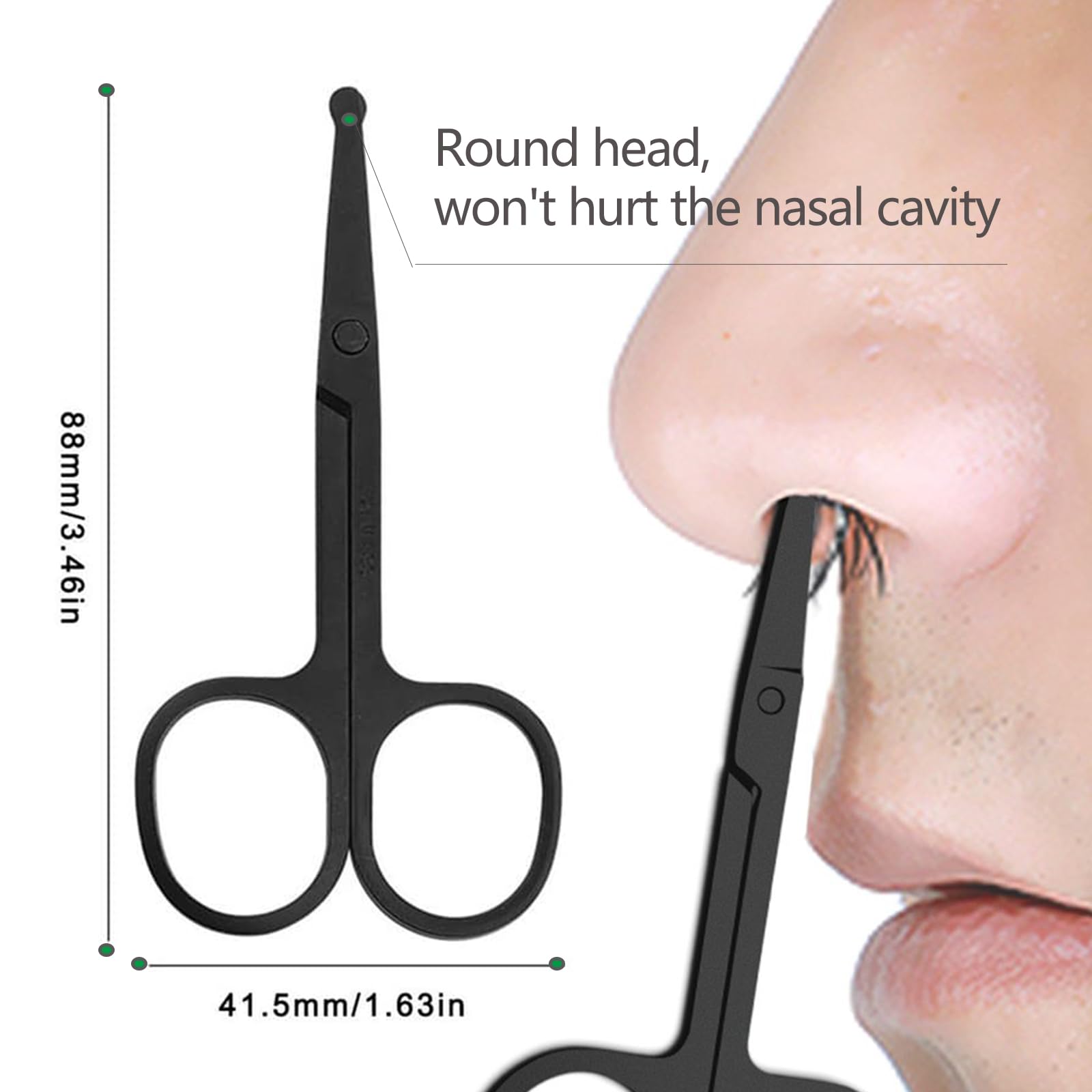 Eyebrow Scissors with Comb, KAJUDA Facial Hair Small Grooming Scissors For Men Women - Eyebrow Trimmer Scissor for Eyebrows, Nos
