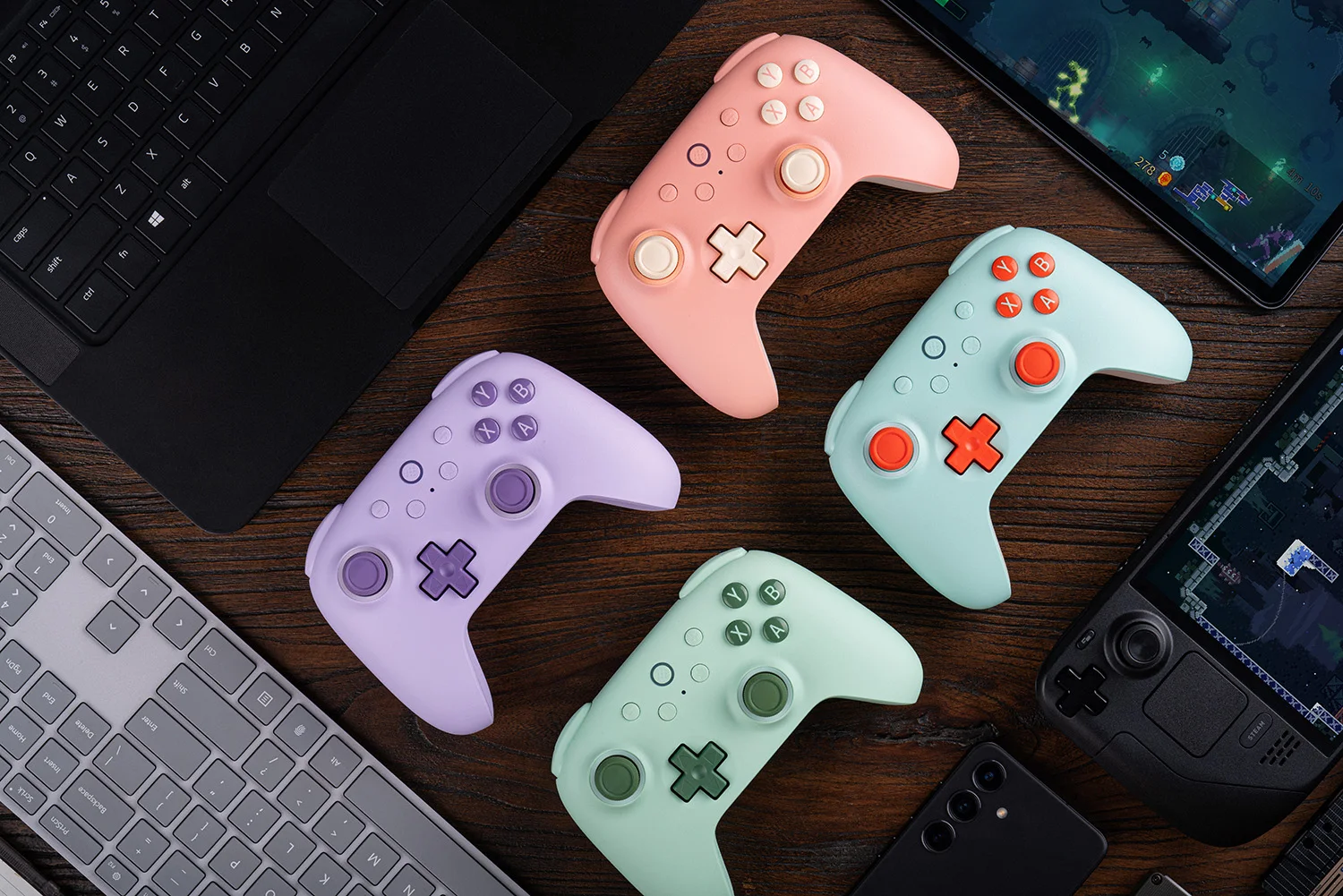 8bitdo-nuevo controlador de juego inalámbrico 2C con Joystick de efecto Hall para PC, Steam Deck, Raspberry Pi, Android, 2,4G