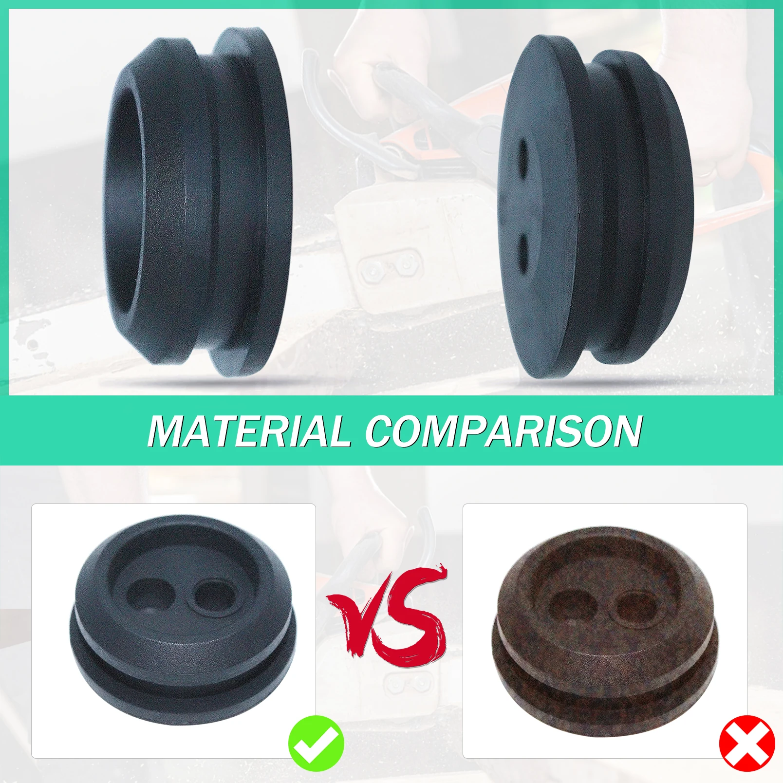 5 Cái/lốc 2 Lỗ Nhiên Liệu Khí Đường Dây Grommet Cho Homelite Kawasaki MTD Ryobi Craftsman Cỏ Tông Đơ Replaceme Phần Cắt Cỏ