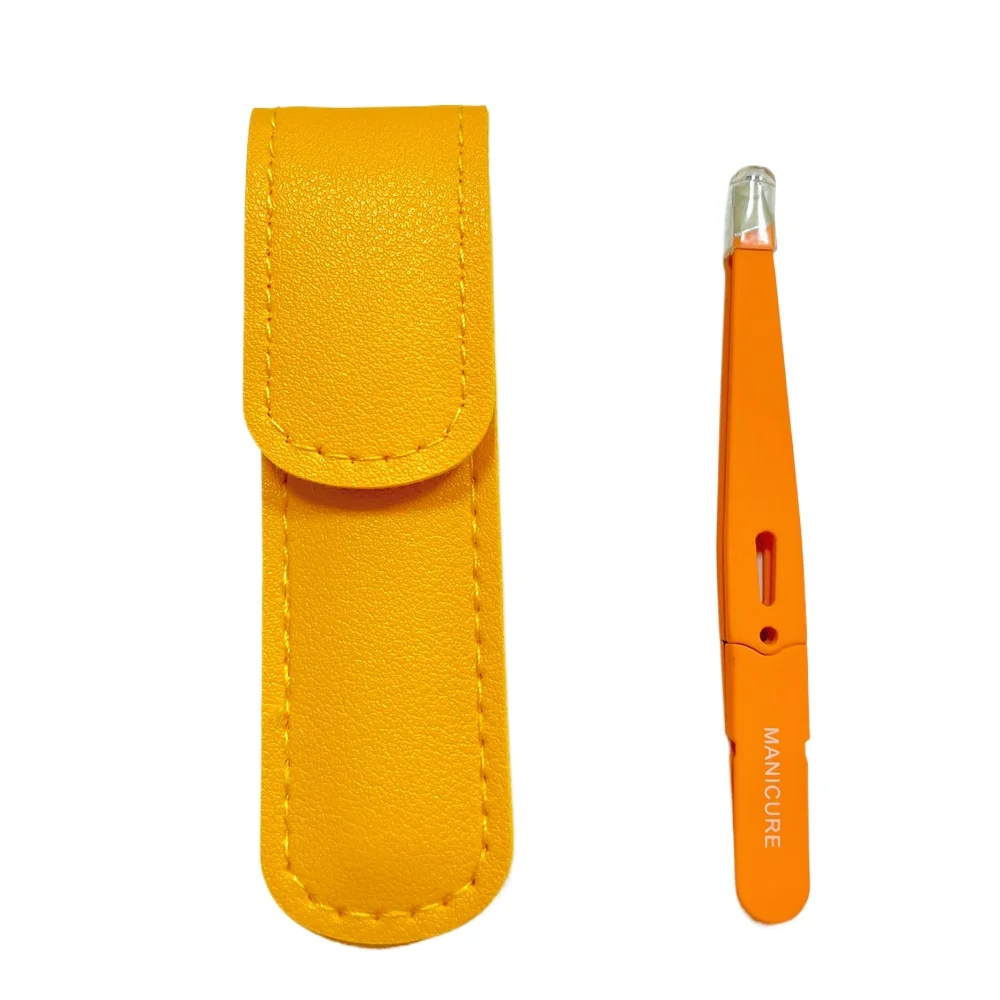 Pinça de sobrancelha em aço inoxidável, Cabelo colorido, Beleza Fine Hairs Extrator, Clipes de sobrancelha inclinada, Removal Makeup Tools
