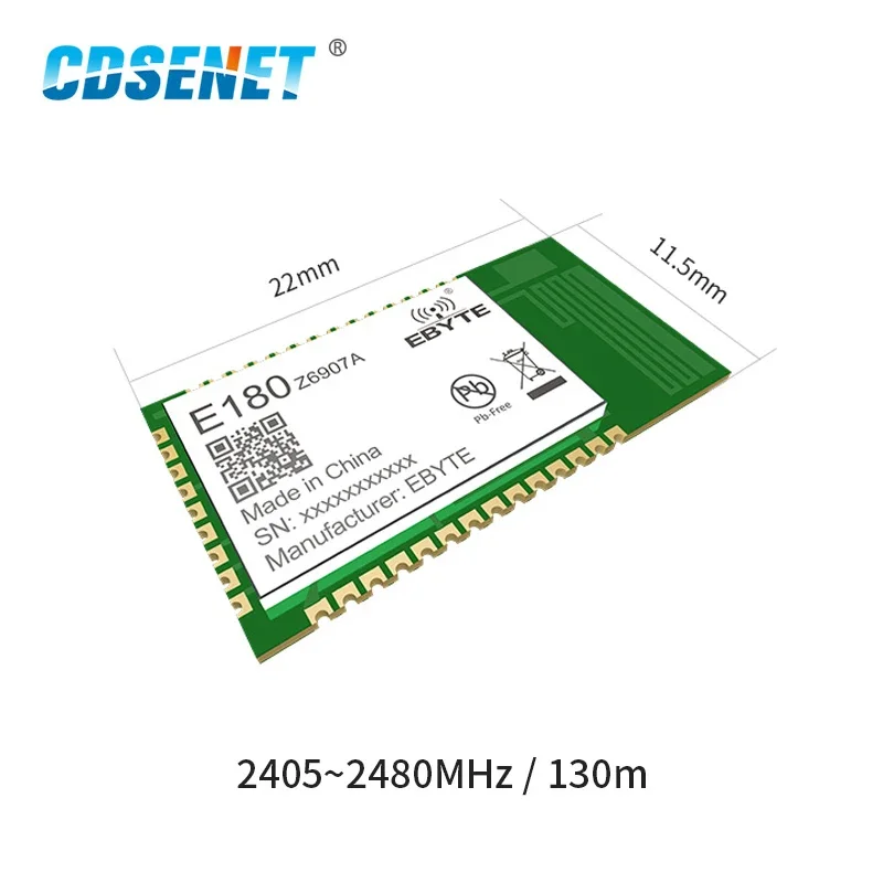 TLSR8269 2,4 GHz 7 dBm 512 KB Flash 130 m Reichweite 3,3 V PCB-Antenne SMD Zigbee 3.0 Modul E180-Z6907A CDSENET