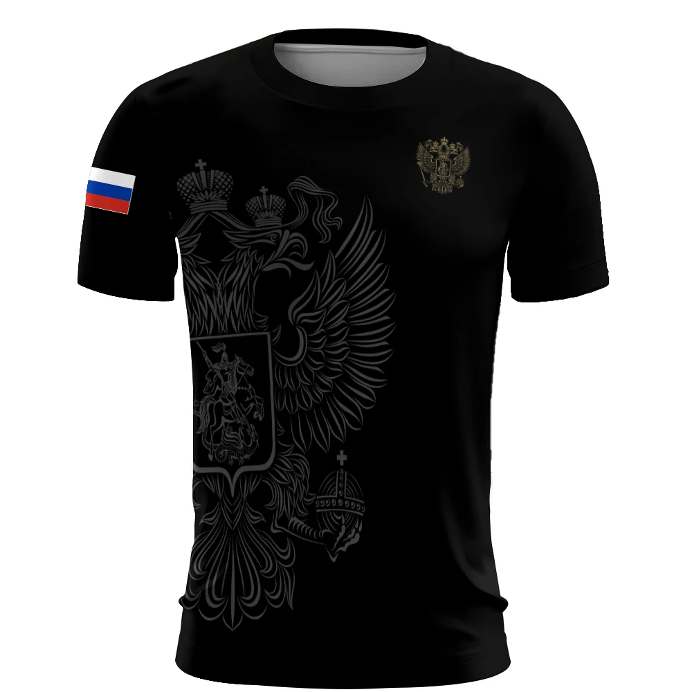 ロシアメンズ Tシャツ 3d ロシア国旗半袖 Tシャツ男性用特大 Tシャツ紳士服夏カジュアルブレススポーツウェア