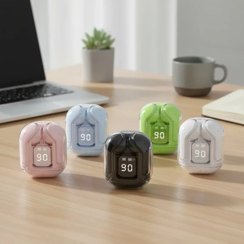 T2 sem fio mini fones de ouvido led power display digital tws som estéreo bluetooth-compatível 5.3 para iphone xiaomi lenovo