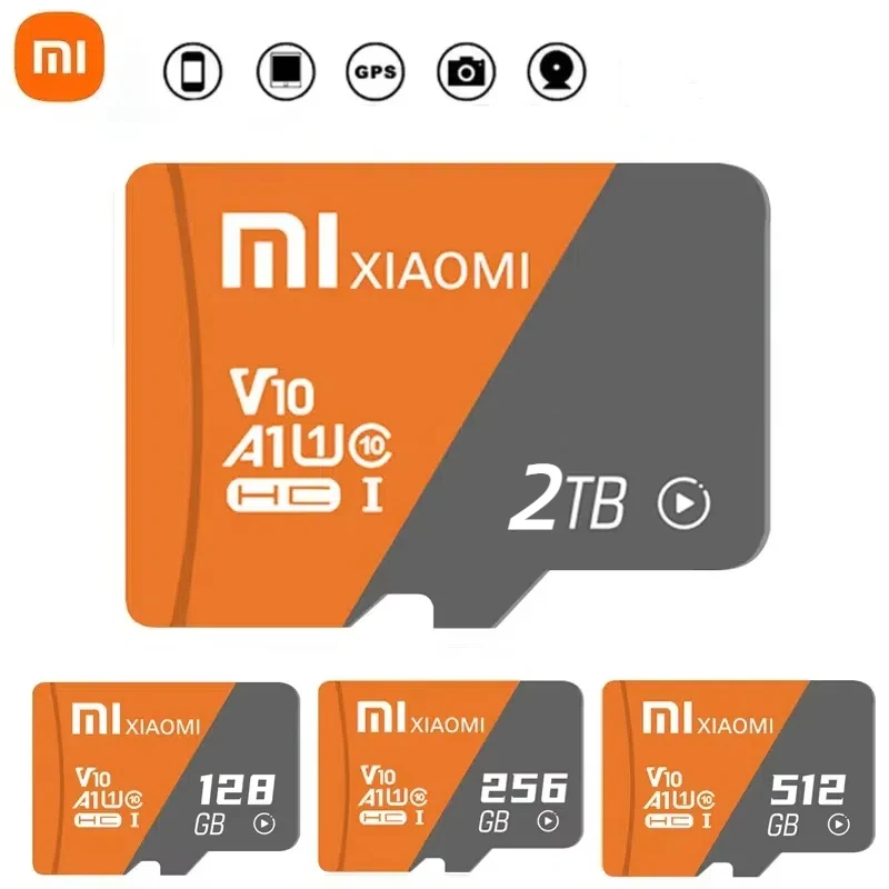 Высокоскоростная карта памяти Xiaomi 2 ТБ TF/SD TF SD Ultra Fast Read Write 512 ГБ 1 ТБ Мини-карта памяти класса 10 для камеры/телефона