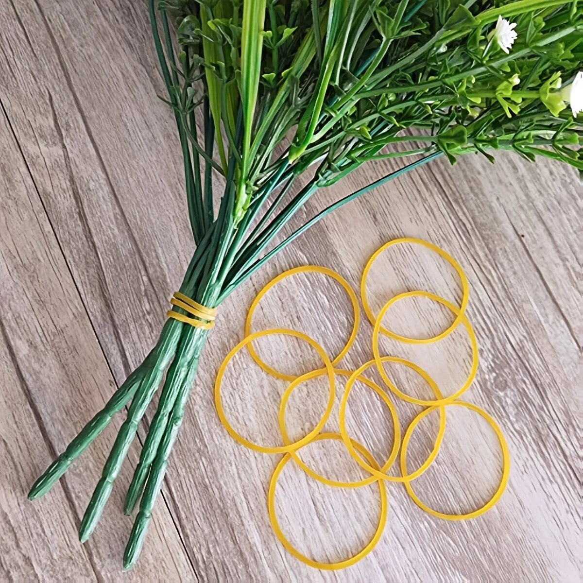 Anneau en caoutchouc élastique réglable jaune, 100/200 pièces, fournitures de bureau pour étudiants, papeterie, élastique, bande de vache
