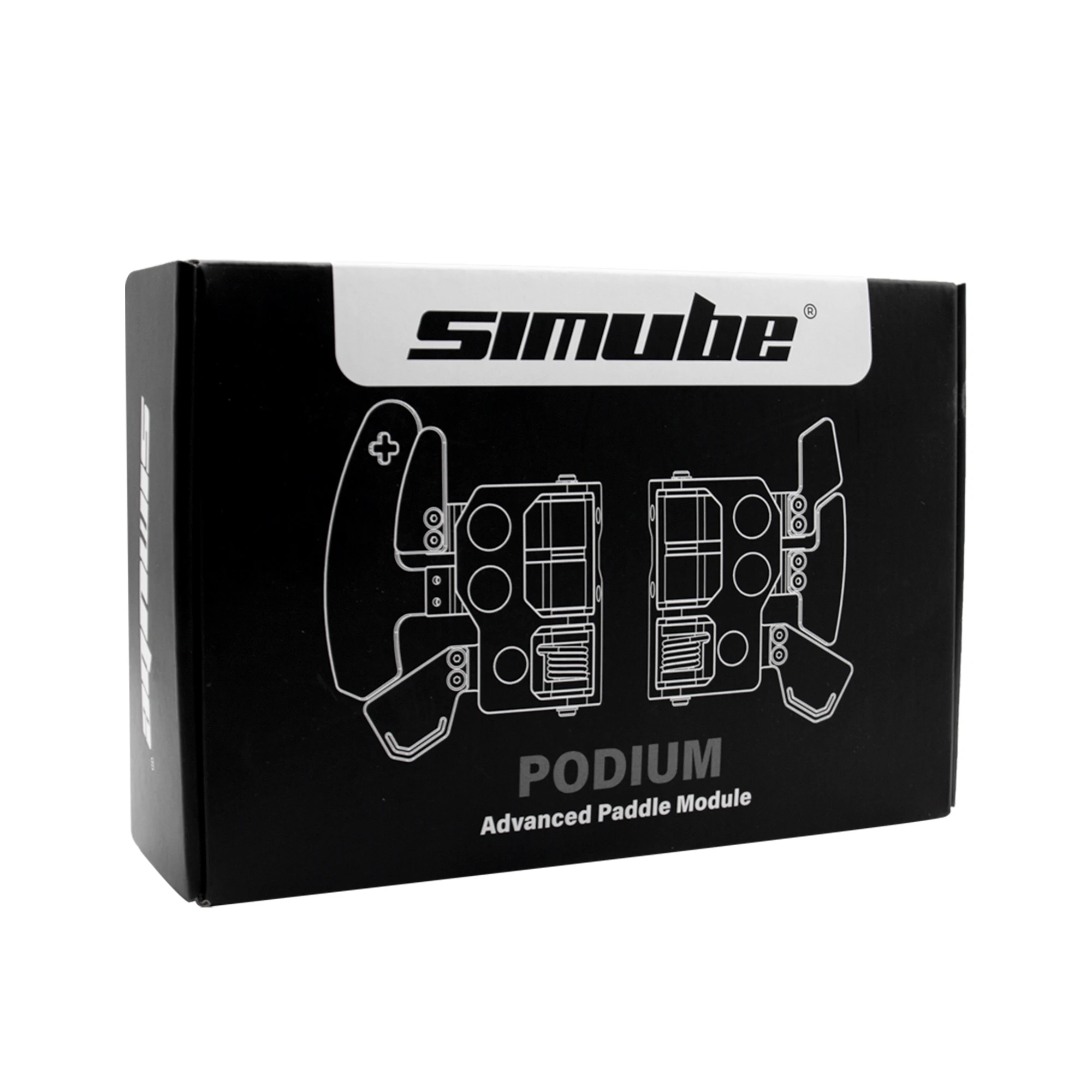 Simube Podium Advanced Paddle Module for Fanatec Carbon Fiber & Aluminum Alloy Featuring magnetic shifters and Hall sensors