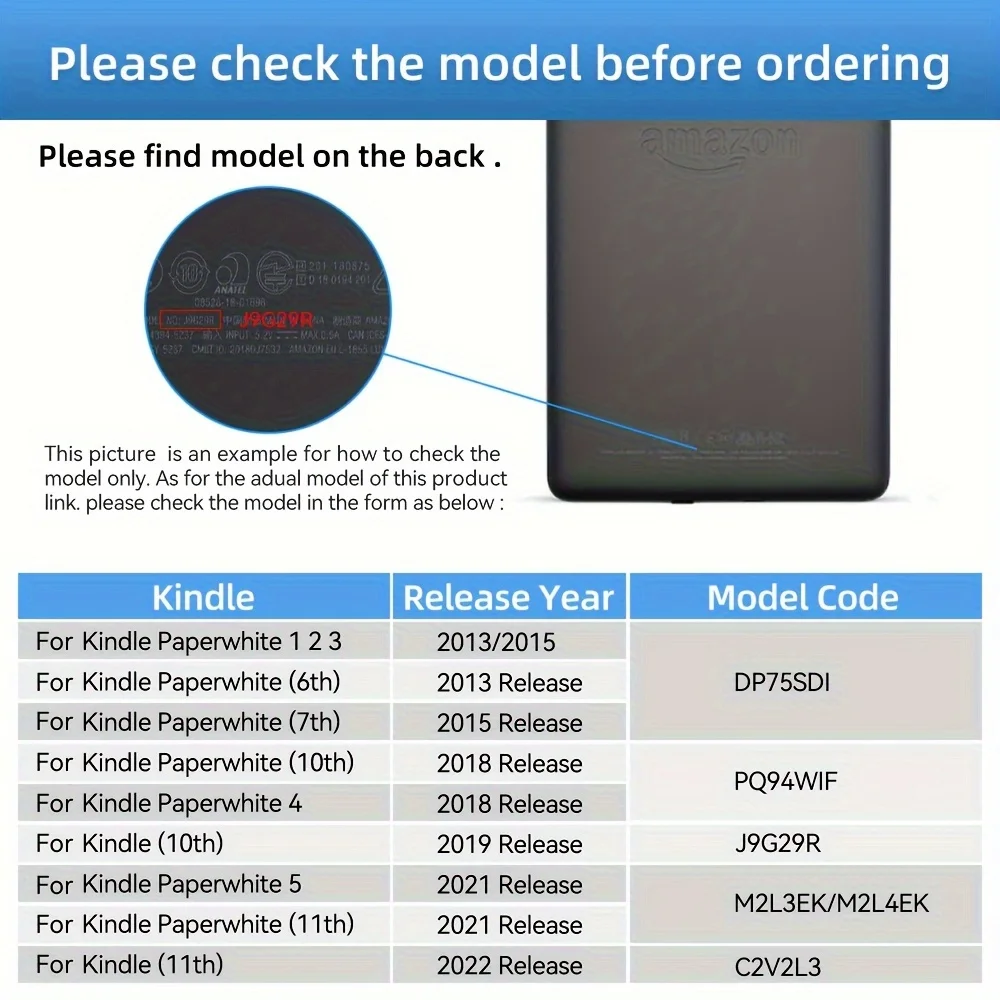 Clear Case for Kindle Paperwhite 5 4 3 2 1, for Kindle 11th/10th Generation, TPU Back Cover, Ultra Slim TPU Soft Cover