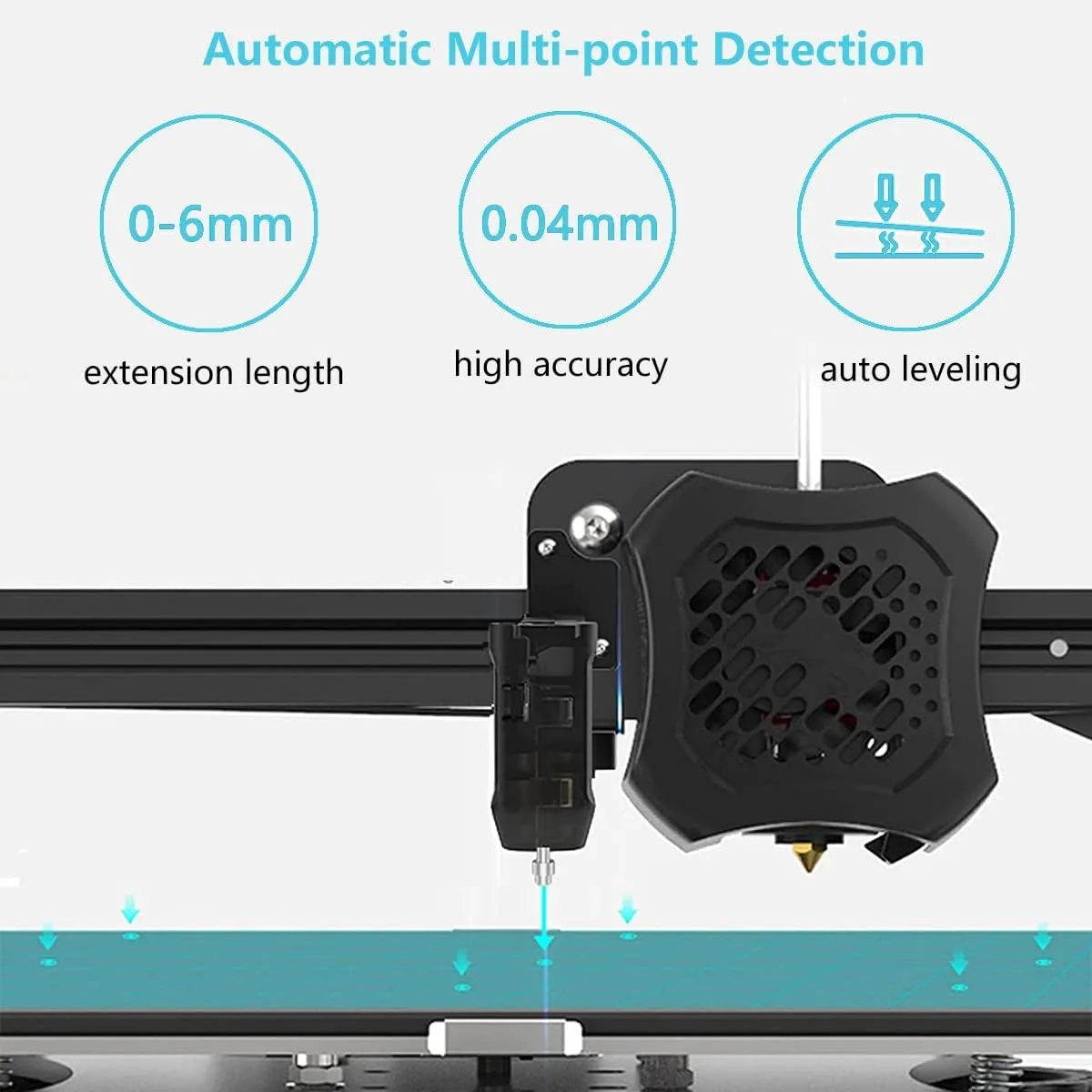 CREALITY CR Touch Auto Leveling Kit 3D-Druckerbett Auto Leveling Sensor Kit für Ender 3/ Ender-3 Pro /Ender-3 V2/ Ender 5/CR-10
