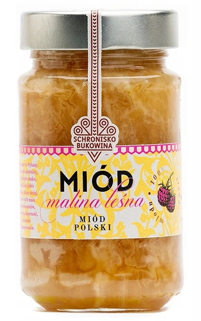 Miód malina leśna 240 ml/315g - Schronisko Bukowina