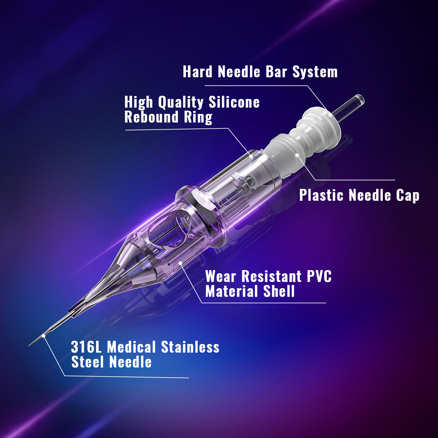 OFEYLE 20/50/100PCS Mixed Professional Tattoo Cartridge Needles with Membrane Safety Cartridges Disposable Tattoo Needle