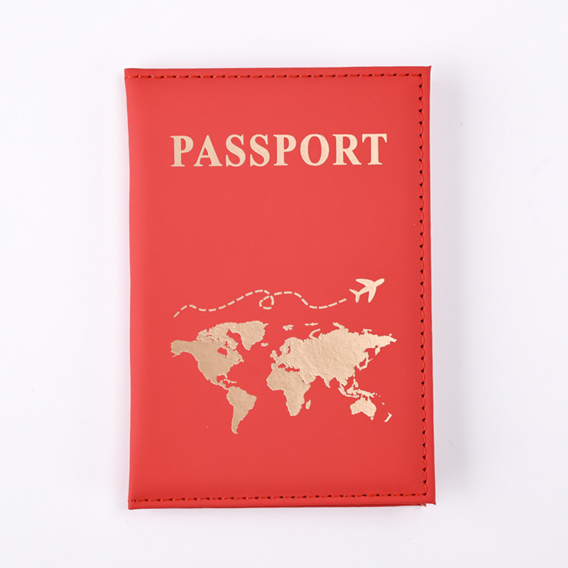 Funda protectora para pasaporte a la moda, funda para pasaporte de viaje con patrón mundial, billetera de regalo, funda para tarjetas de cuero PU, bolsa de almacenamiento Unisex