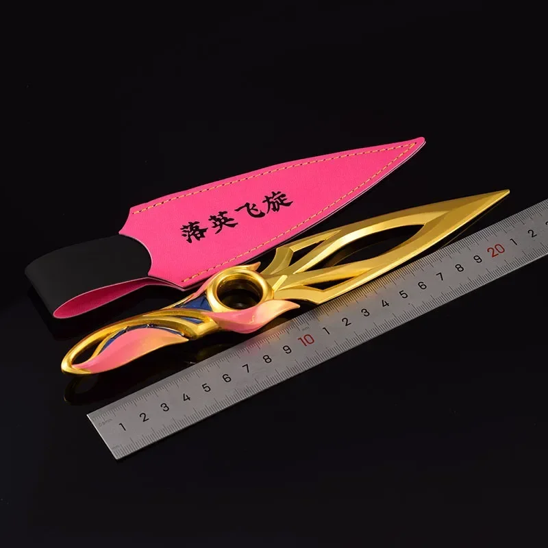 21cm Valorant Game Weapon Mystbloom Kunai Ninja Melee Key Chain Peripherals Alloy Metal Model Keychain for Boys Gift Toys Kids