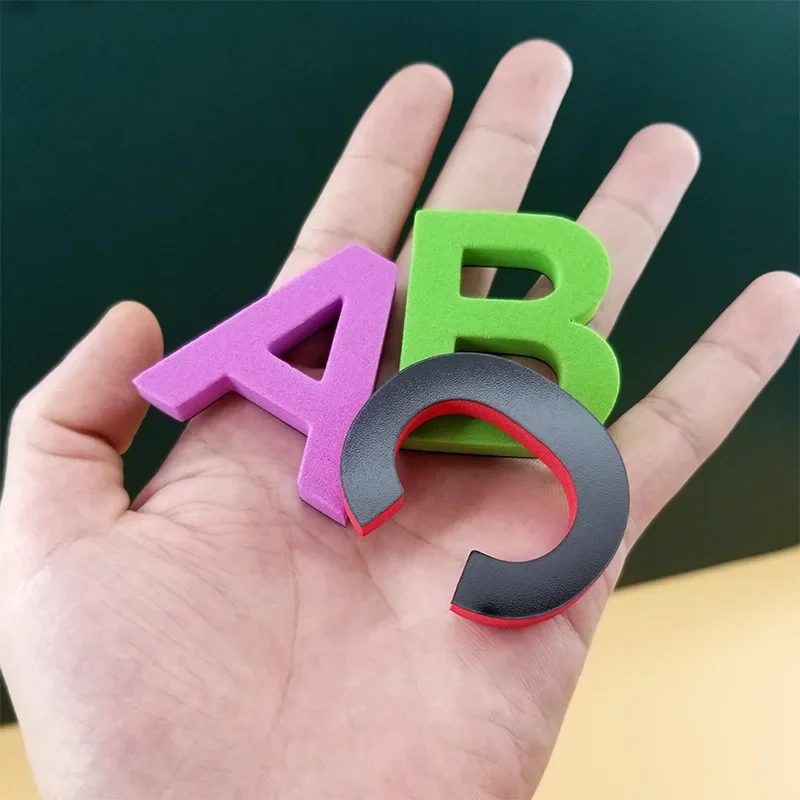 Letras magnéticas números alfabeto ABC 123 imanes de nevera plástico educativo preescolar juguete de aprendizaje conjunto mayúsculas matemáticas minúsculas