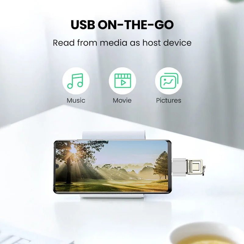 1/5 Chiếc Mới Đa Năng Loại C Sang USB 2.0 OTG Dành Cho Điện Thoại Di Động USB2.0 Type C OTG cáp