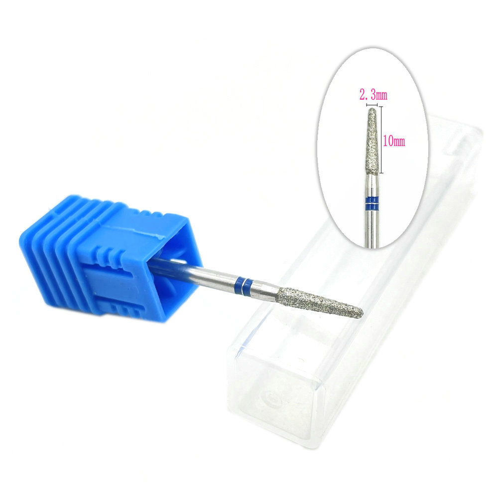 เพชรเจาะเล็บเครื่องตัดสําหรับเล็บโรตารี่ Bits Cuticle อุปกรณ์ทําความสะอาดทันตกรรมเพชร Burs 1 PC 2.35mm Shank
