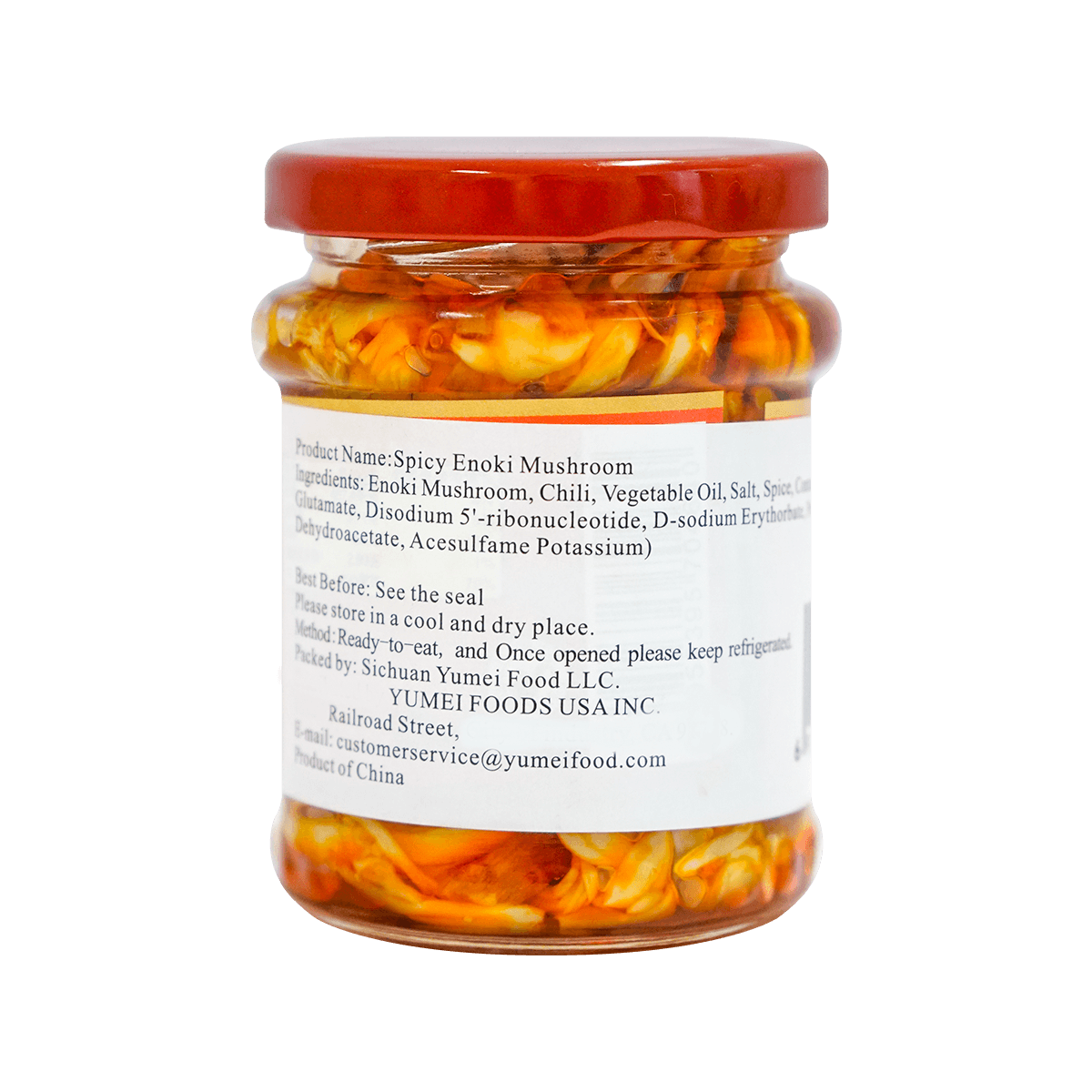 [8Packs] YUMEI Spicy Pickled Enoki Mushrooms, 6.17oz*8Packs