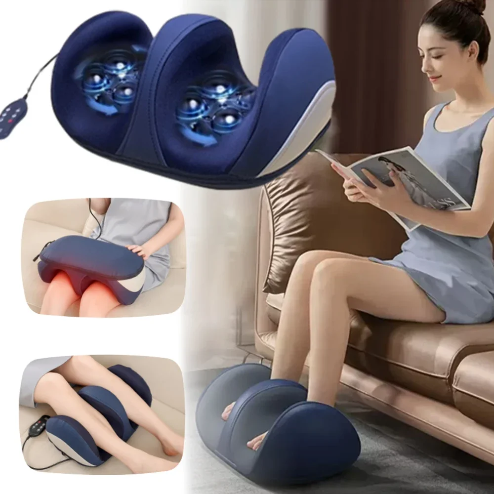 Super großes elektrisches Fuß-Bein-Massagegerät, tiefes Gewebe, Shiatsu, Kneten, Entspannen, beheizte Rolle, Wade, Stressabbau, Pflege, Fußmaschine