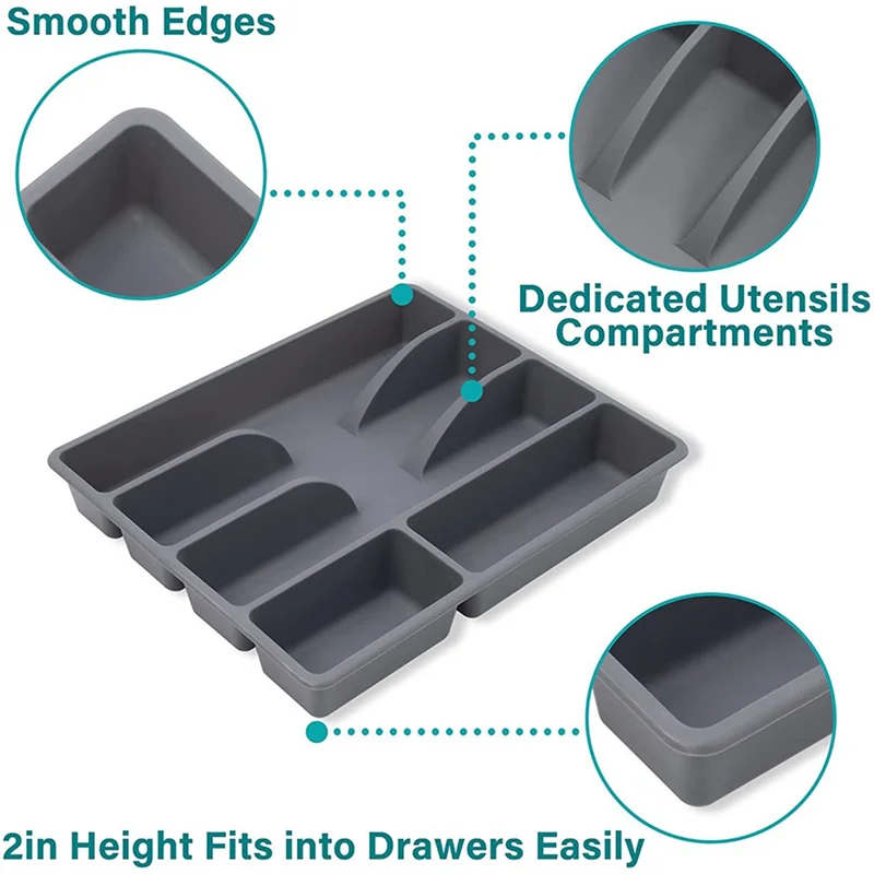 Cassetto cucina cassetto organizzatore portaposate portautensili Organizer per posate vassoio Organizer per posate in plastica